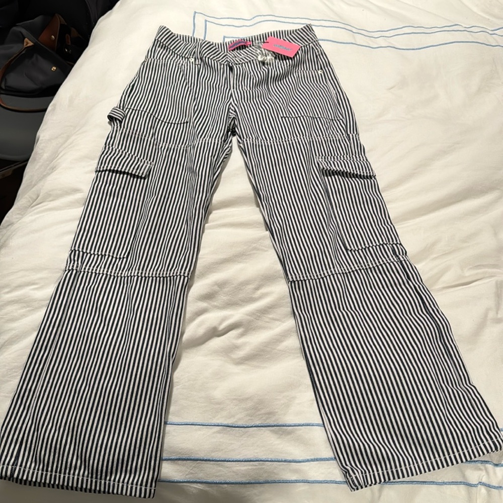 Edited Blue and White Stripe Pants